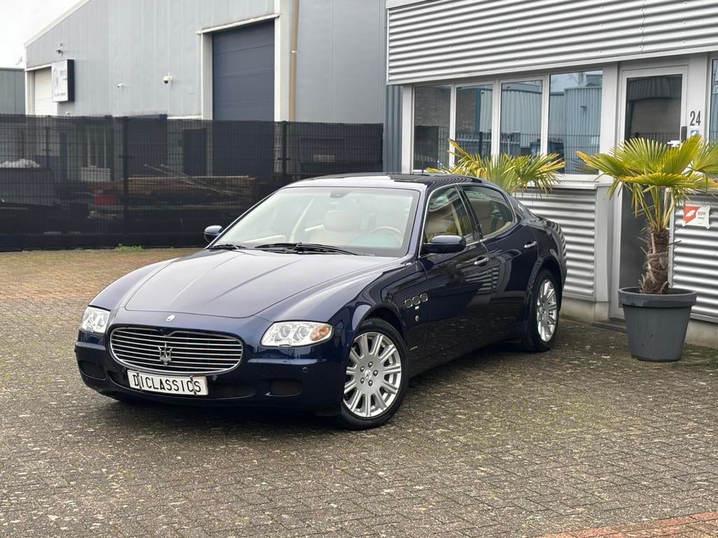 Maserati Quattroporte 4.2 V8 ZF Transmissie 2007!!, Automaat, Blauw, Leder, Bedrijf