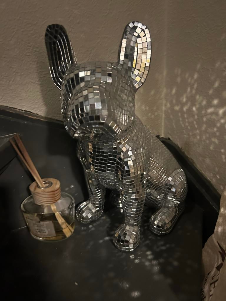 Spiegelende Bulldog Decoratie, Ophalen of Verzenden, Zo goed als nieuw