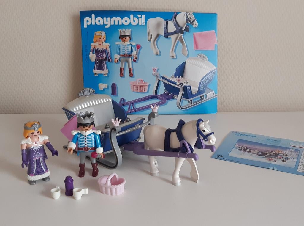 Playmobil 9474 Koninklijk paar met slee (Set  338), Ophalen of Verzenden, Zo goed als nieuw, Complete set