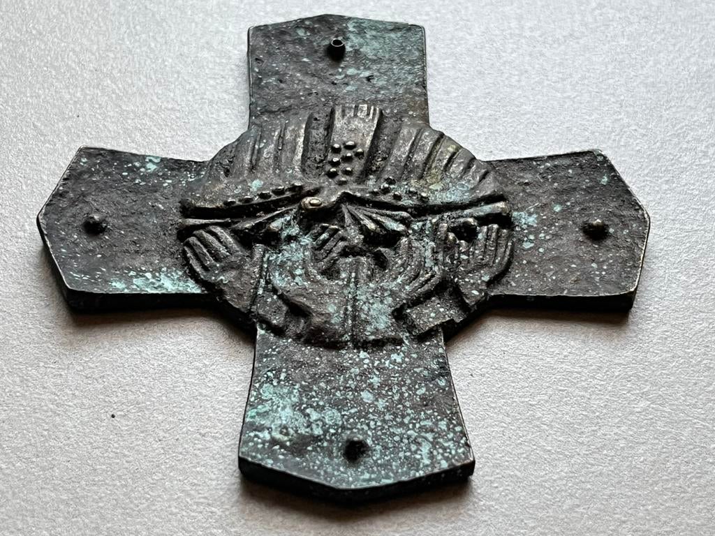 Bronzen kruis, Antiek en Kunst, Ophalen of Verzenden