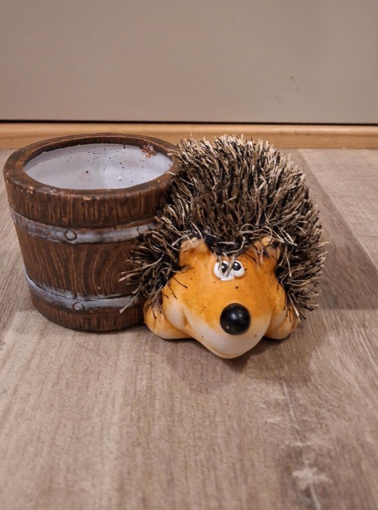 egelbloempotje LEUKE EGEL BLOEMPOT, Gebruikt, Rond, Binnen, Ophalen of Verzenden