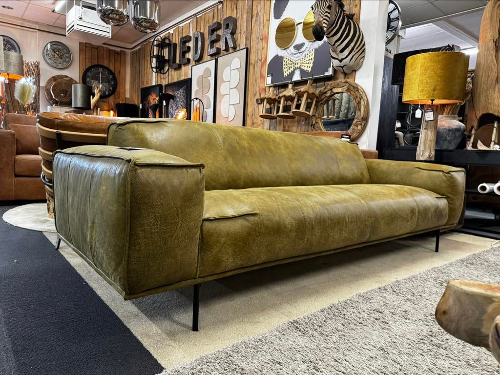 Moderne bank Walker het Anker in Africa leder Muschio, Ophalen of Verzenden, Nieuw, Hoekbank, Stof