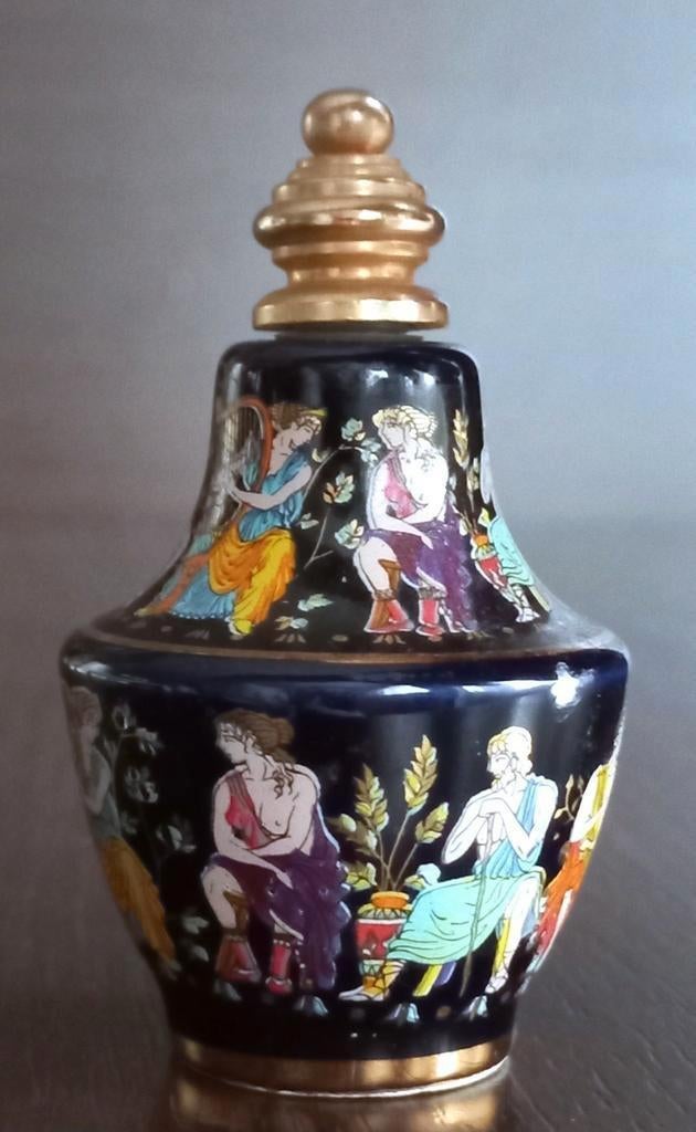 Griekse mythologie miniatuur parfumflesje van keramiek, Antiek en Kunst, Ophalen of Verzenden