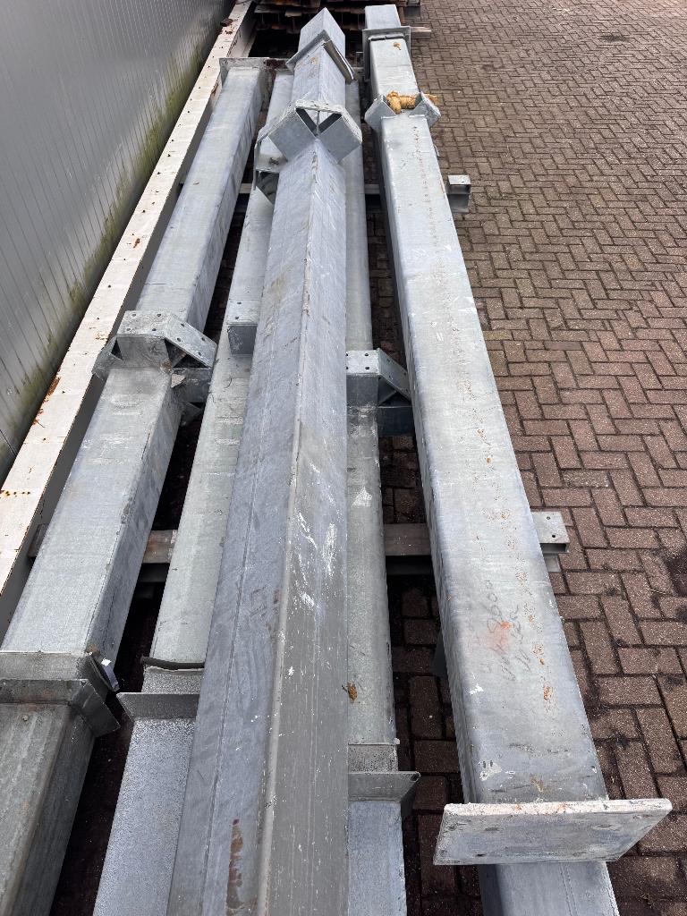 6x Stalen koker 250x250x6mm gegalvaniseerd / verzinkt, Ophalen, DBT, DBT, IJzer
