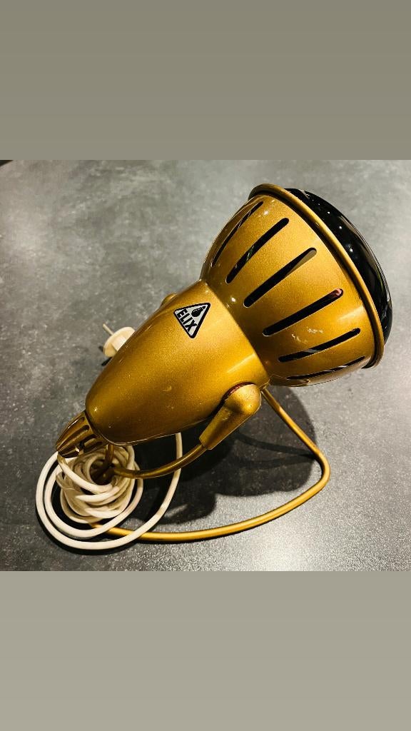 Jaren 50 60 space age atomic age warmtelamp Elix DDR Sovjet, Huis en Inrichting, Lampen | Tafellampen, Gebruikt, Minder dan 50 cm