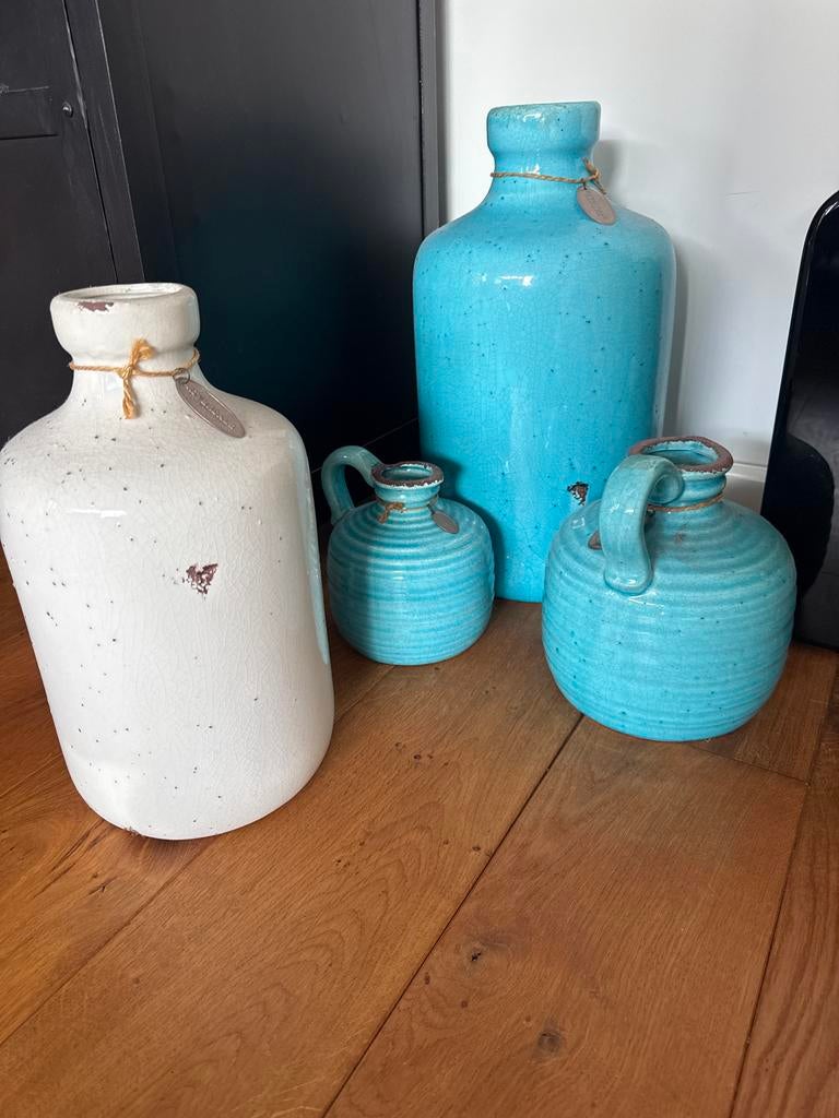 Riverdale Decoratie Vazen Set, Ophalen, Overige materialen, Blauw, Zo goed als nieuw