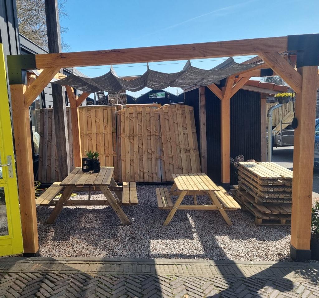 Pergola + schaduwdoek voor maar  €1200,- incl. alles! 3x3mtr, Tuin en Terras, Overkappingen, Ophalen, Nieuw, Veranda