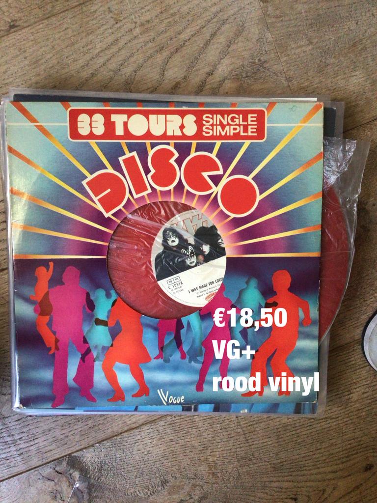 Kiss- I was made for loving you (rood vinyl), Ophalen, Gebruikt, 12 inch, Poprock