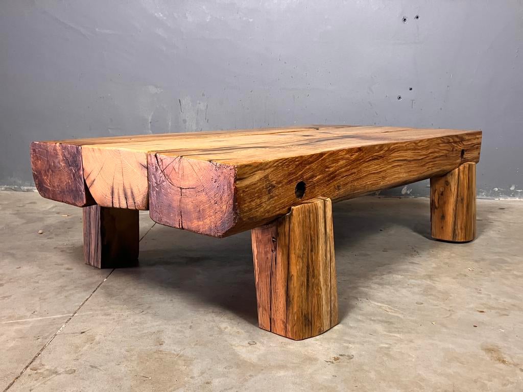 Brutalistisch Japandi Wabi Sabi salontafel rustiek, Ophalen, Gebruikt, U, U