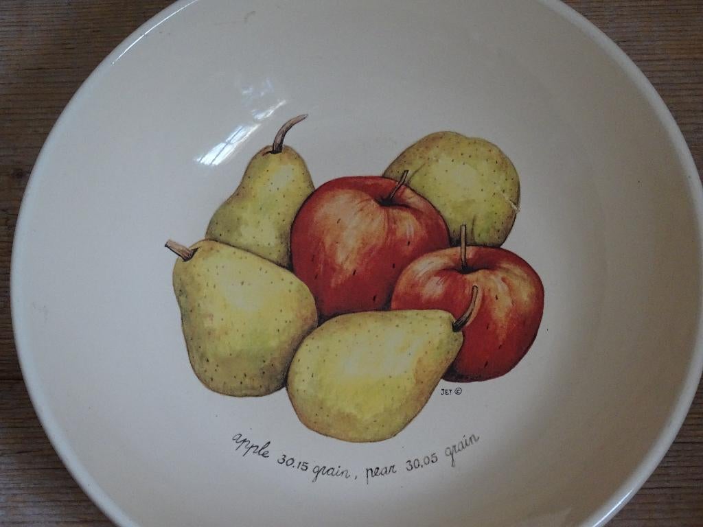 3x Schaal, Jet (by Ter Steege), APPELS EN PEREN, als nieuw, Ophalen of Verzenden, Overige stijlen, Aardewerk, Schaal of Schalen