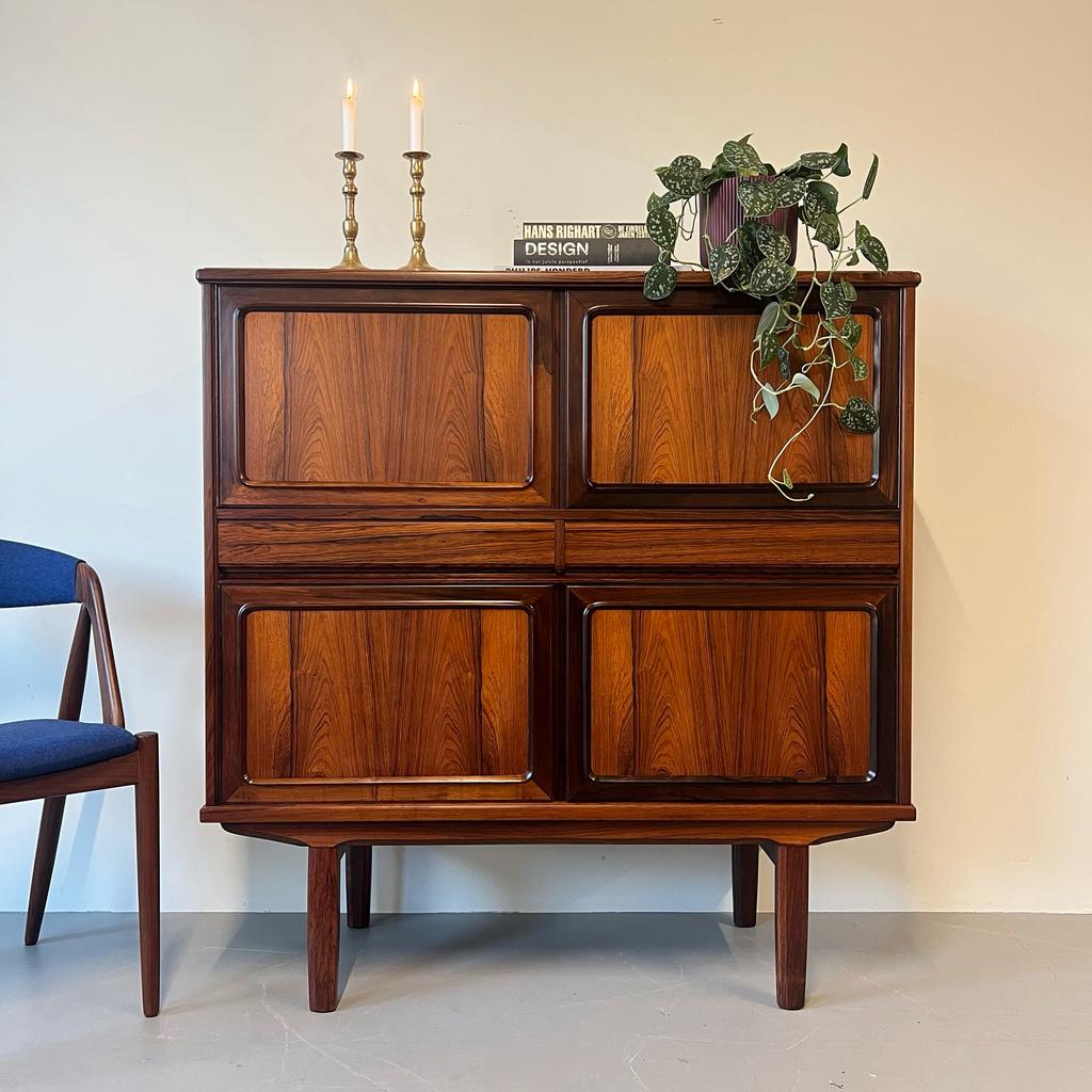 - Vintage barkast, highboard •Nordås Bruk Møbler, Norway• -, Gebruikt, 100 tot 150 cm, ., 100 tot 150 cm