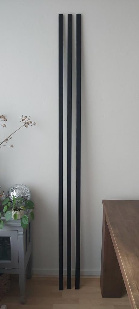 3x IKEA LERHYTTAN sierplinten 220cm zwart, Ophalen, Overige materialen, Zo goed als nieuw, 200 tot 250 cm