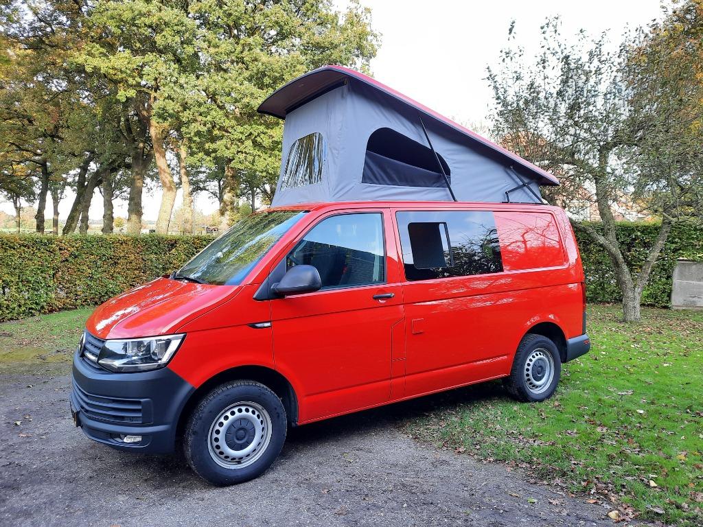 Kleine camper te huur VW T6 m. rondzit Fiat Ducat met v. bed
