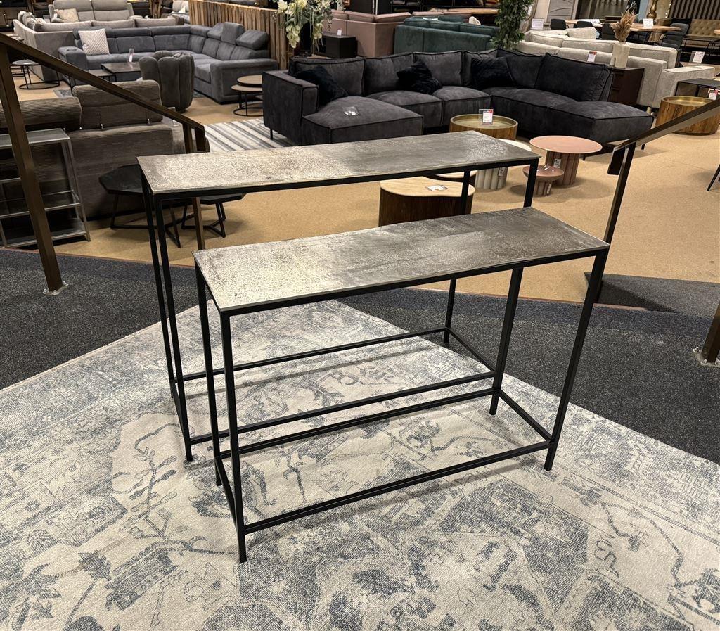 Sidetable 2-delig €149,- Nikkel Direct/Leverbaar E-1966, Ophalen, 50 tot 100 cm, Nieuw, #Sidetable#Nikkel#2-Delig#Metaal#Modern#Aktie