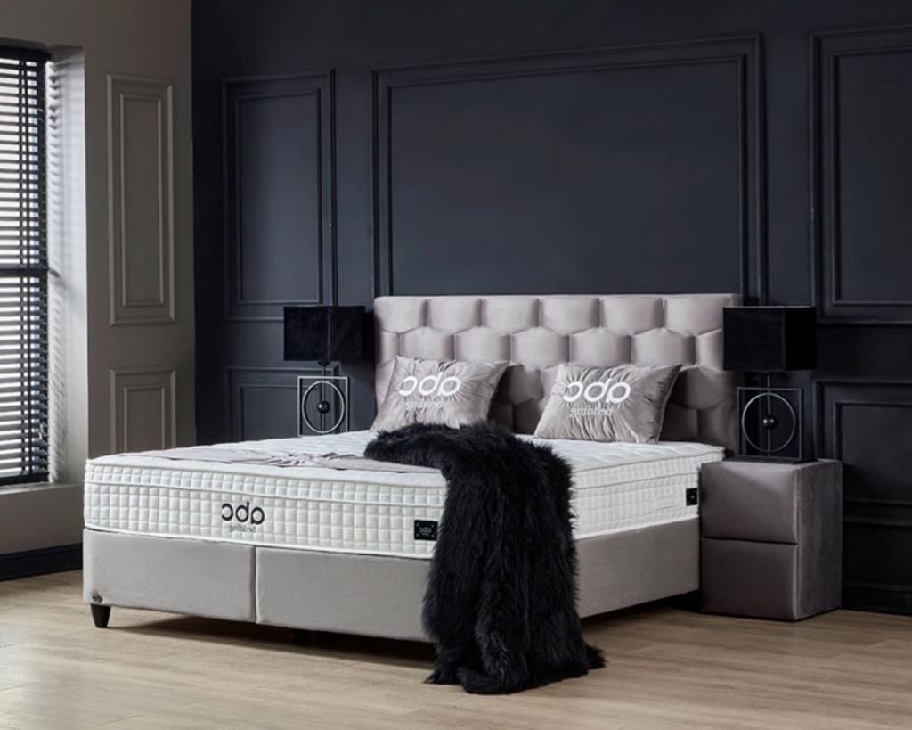 Opbergboxspring Palermo Grijs Dreambedden, Ophalen of Verzenden, 180 cm, 200 cm, Grijs