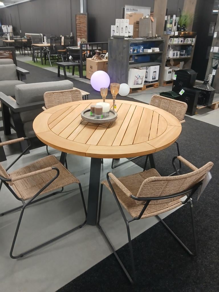4Seasons Ambassador Tafel + Swing Stoelen, Tuin en Terras, Lukkes, Teakhout, Ophalen of Verzenden, Lukkes