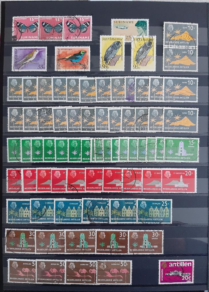 1 Kaart Postzegels Nederlandse Antillen Nr. 4, Ophalen, Gestempeld