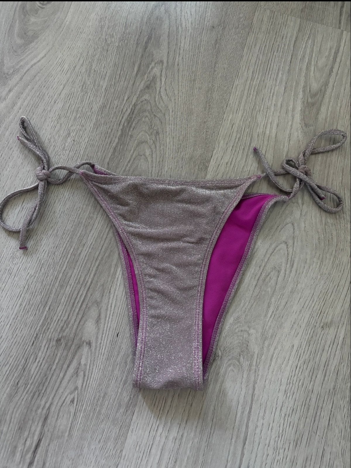 Loavies bikinibroekje maat S roze glitter, Kleding | Dames, Verzenden, Zo goed als nieuw, Roze, Bikini