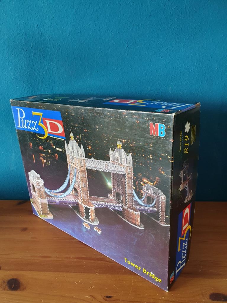 3D Puzzel Tower Bridge 819stukjes van MB, Ophalen of Verzenden, 500 t/m 1500 stukjes, Zo goed als nieuw, Rubik's of 3D-puzzel