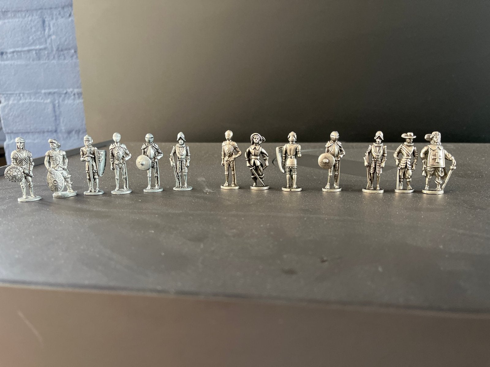 Set van 13 metalen ridders en soldaten miniaturen, Ophalen of Verzenden, Gebruikt