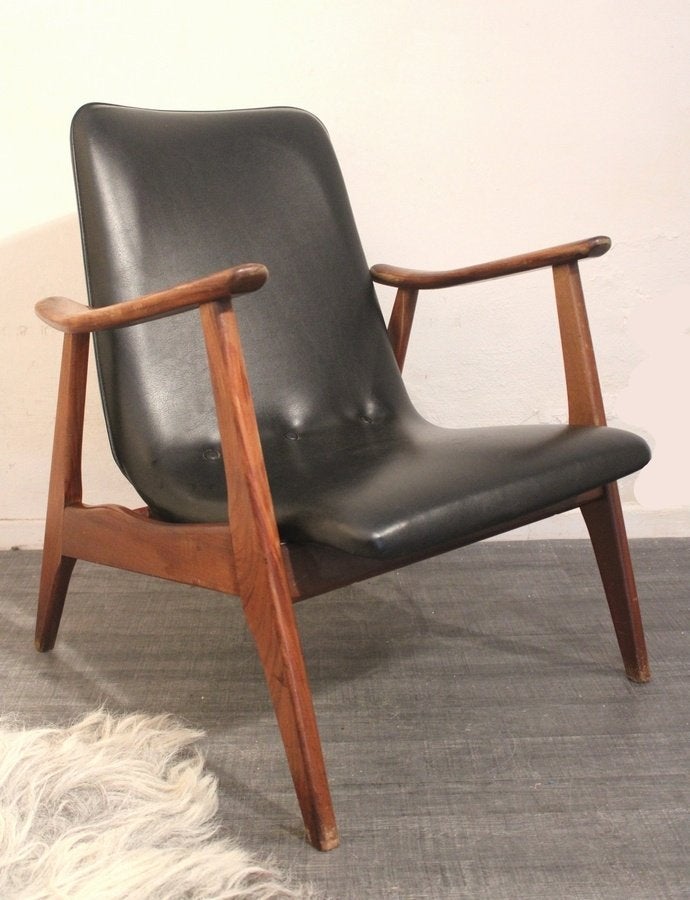 Webe chair Louis van Teeffelen - jaren 50 design fauteuil, Huis en Inrichting, Fauteuils, Gebruikt, -, -, Fifties Mid century design