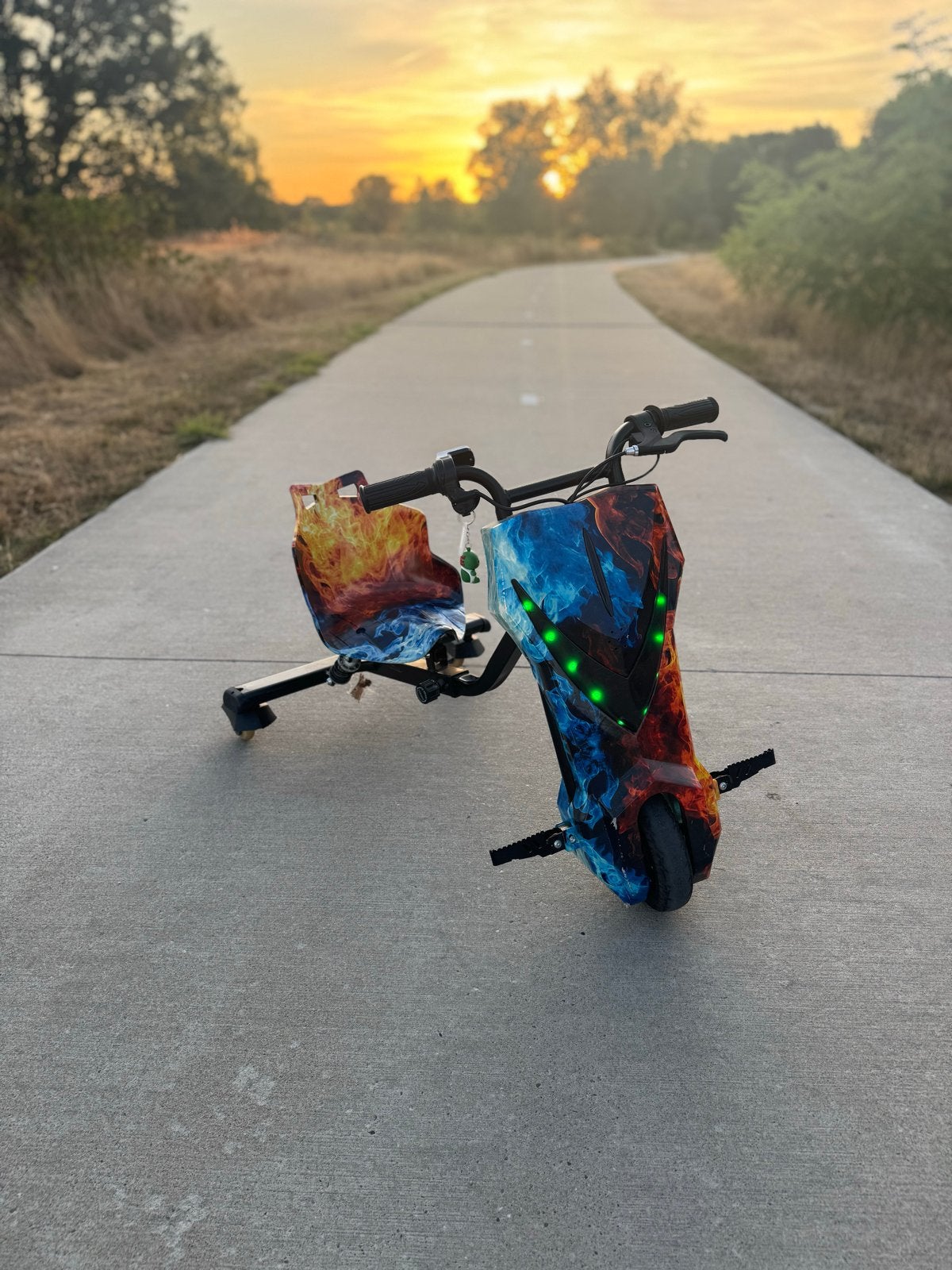 Elektrische Drift Trike met Vlammen Design, Ophalen, Zo goed als nieuw