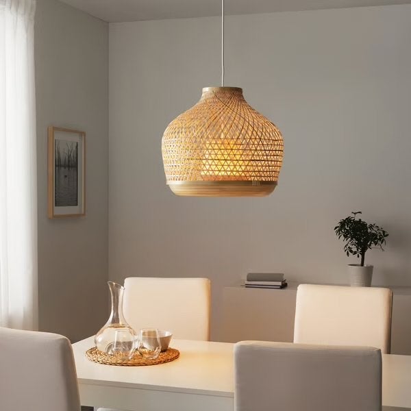 IKEA Misterhult Plafond/Hanglamp - Japandi Stijl, Ophalen, Japandi, Natuurlijk materiaal, E27 (groot)