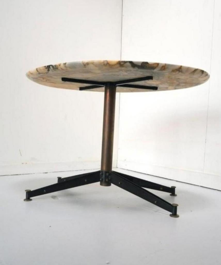 Prachtige Italiaanse marmeren salontafel, Ophalen, Overige materialen, Minder dan 50 cm, Gebruikt
