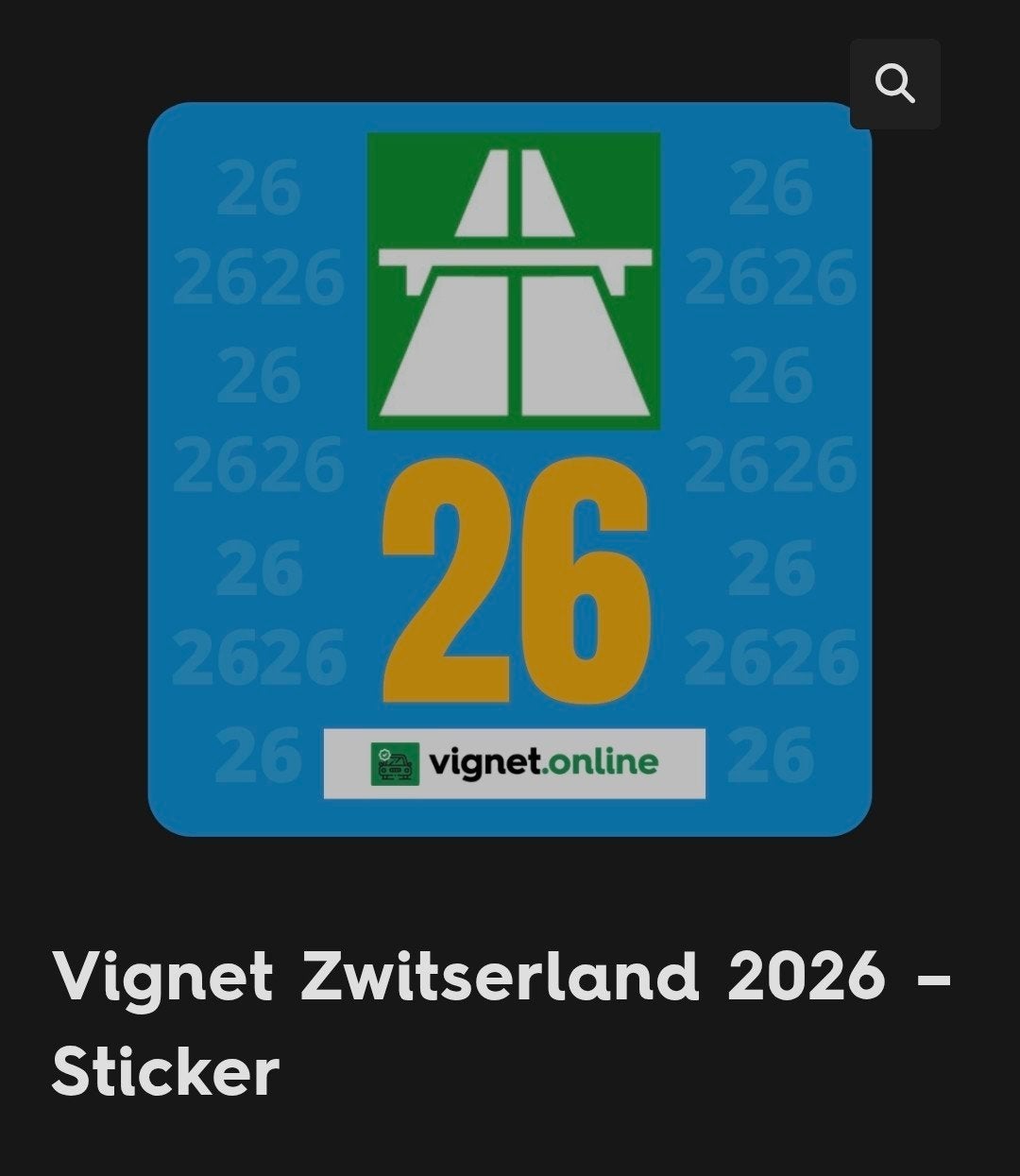 Vignet Zwitserland 2026, Tickets en Kaartjes, Autovignetten, Drie personen of meer