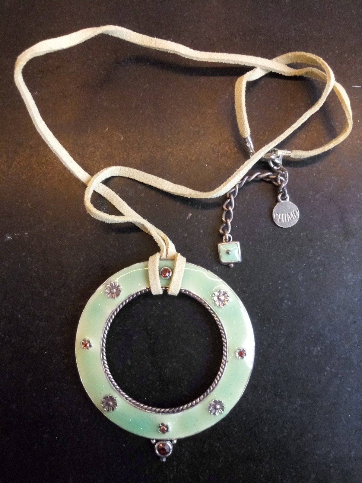 Ketting met grote hanger - nieuw, Overige materialen, Blauw, Nieuw, Ophalen of Verzenden