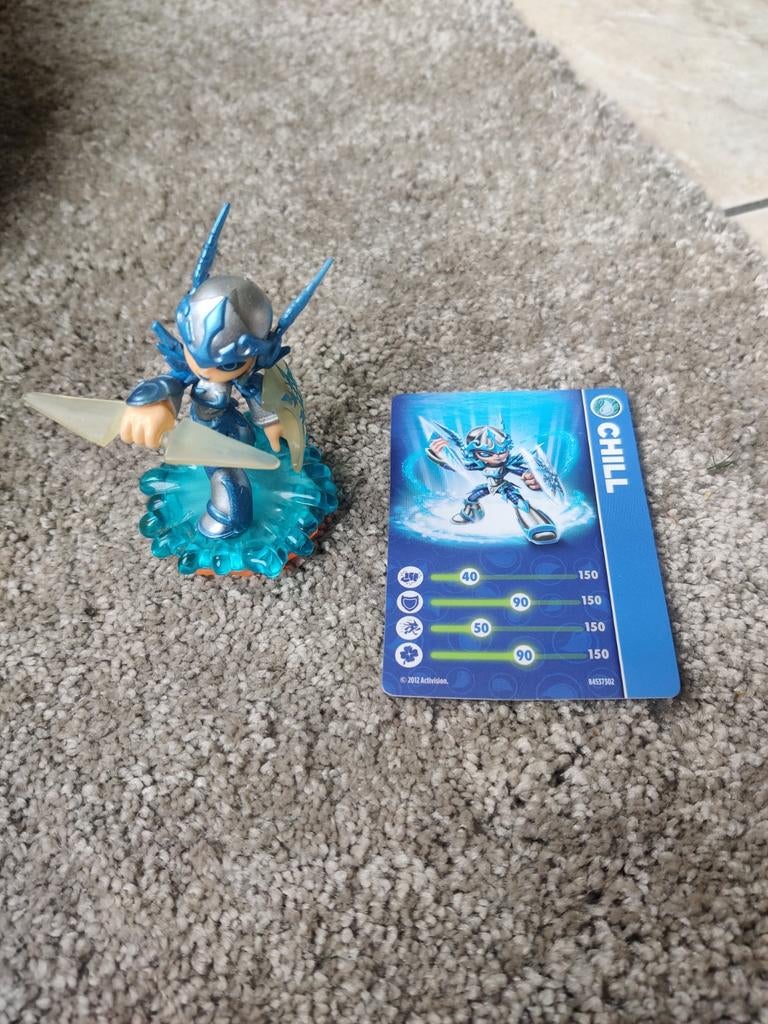 Skylanders Chill figuur met kaart, Ophalen of Verzenden, Zo goed als nieuw
