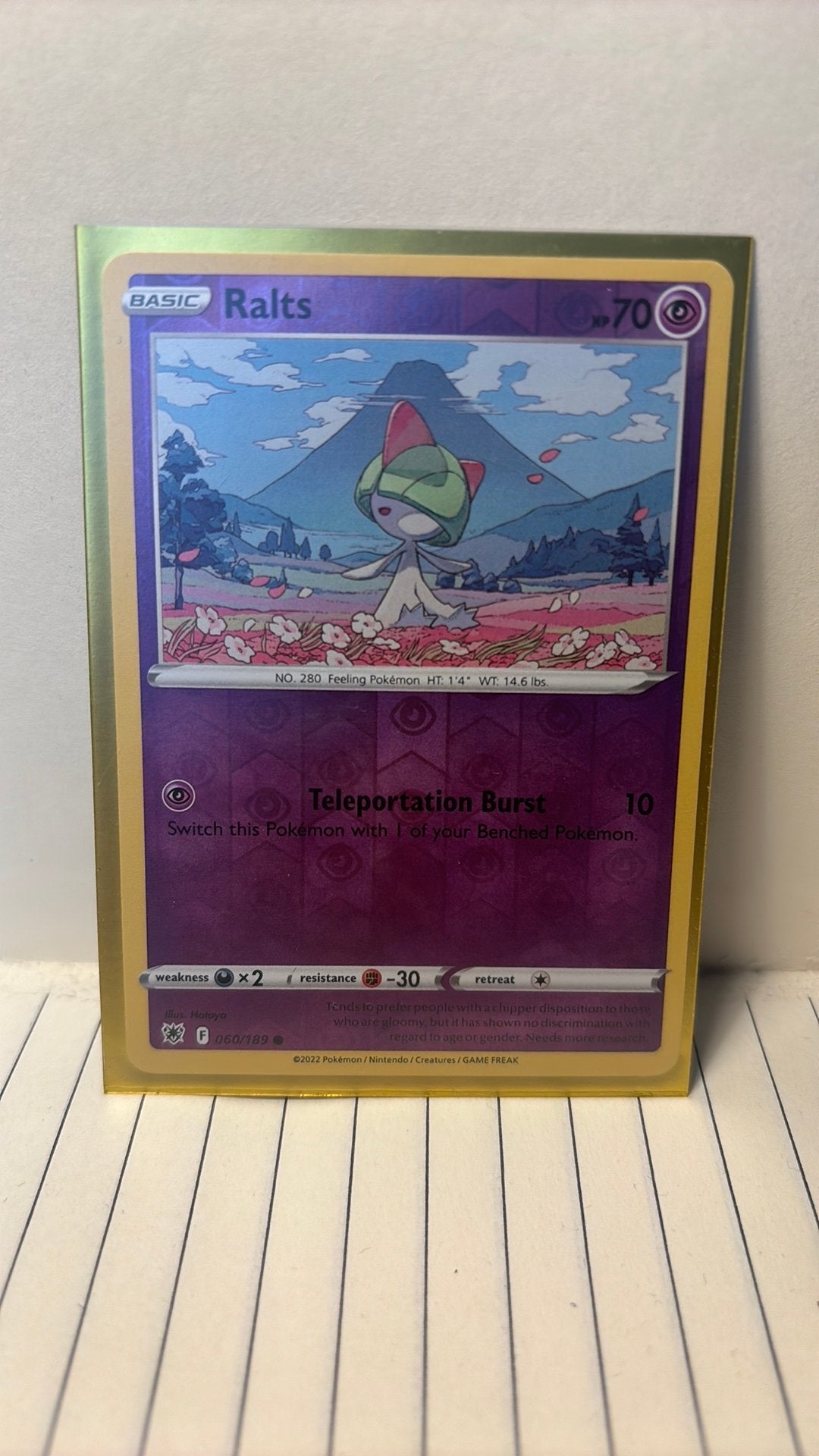 Ralts 060/189 astral radiance reverse holo pokemon kaart, Ophalen of Verzenden, Nieuw