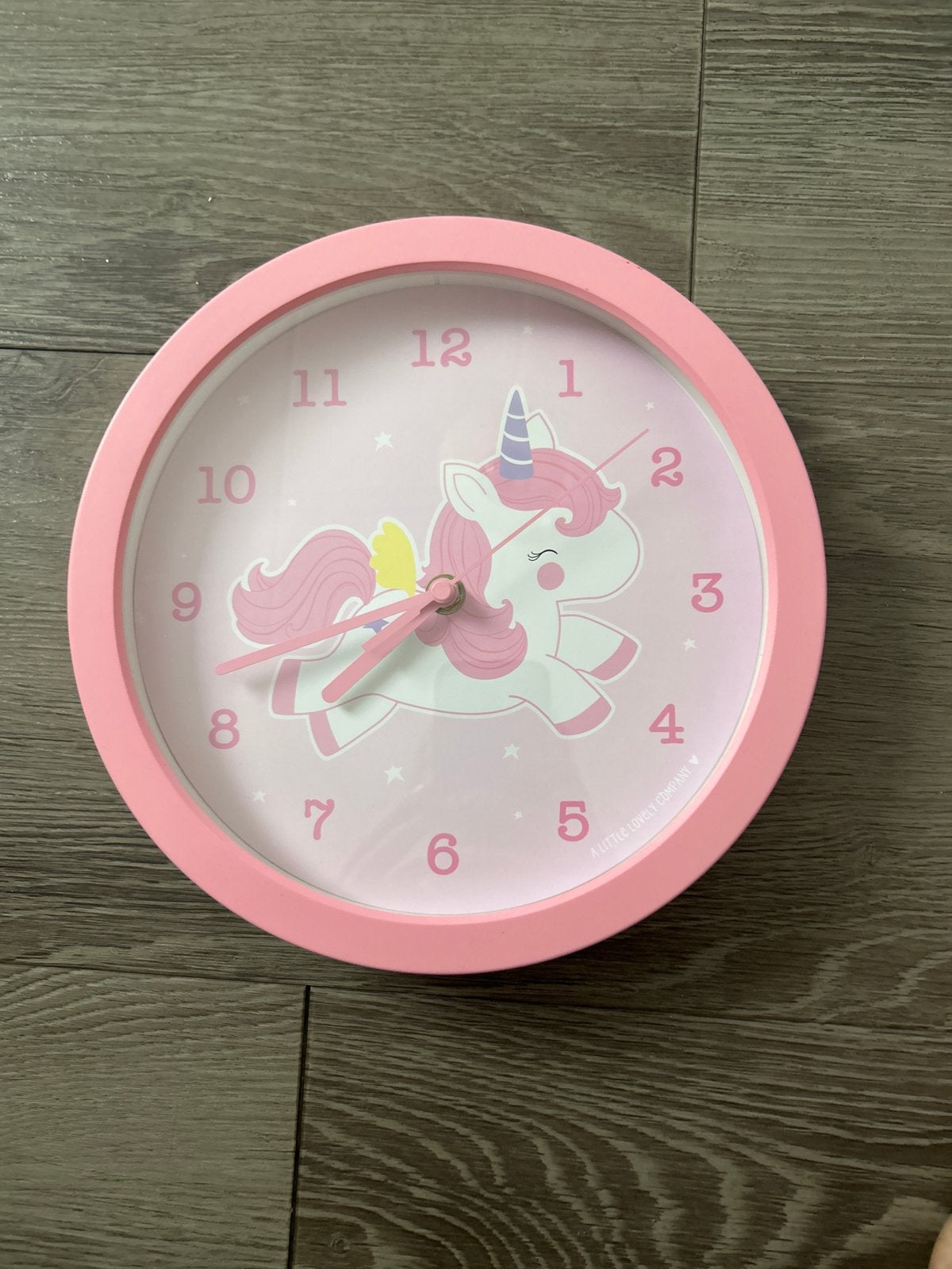 Little Love Company Eenhoorn Klok - Roze Wandklok, Ophalen, Wandklok, Analoog, Werkt op batterijen