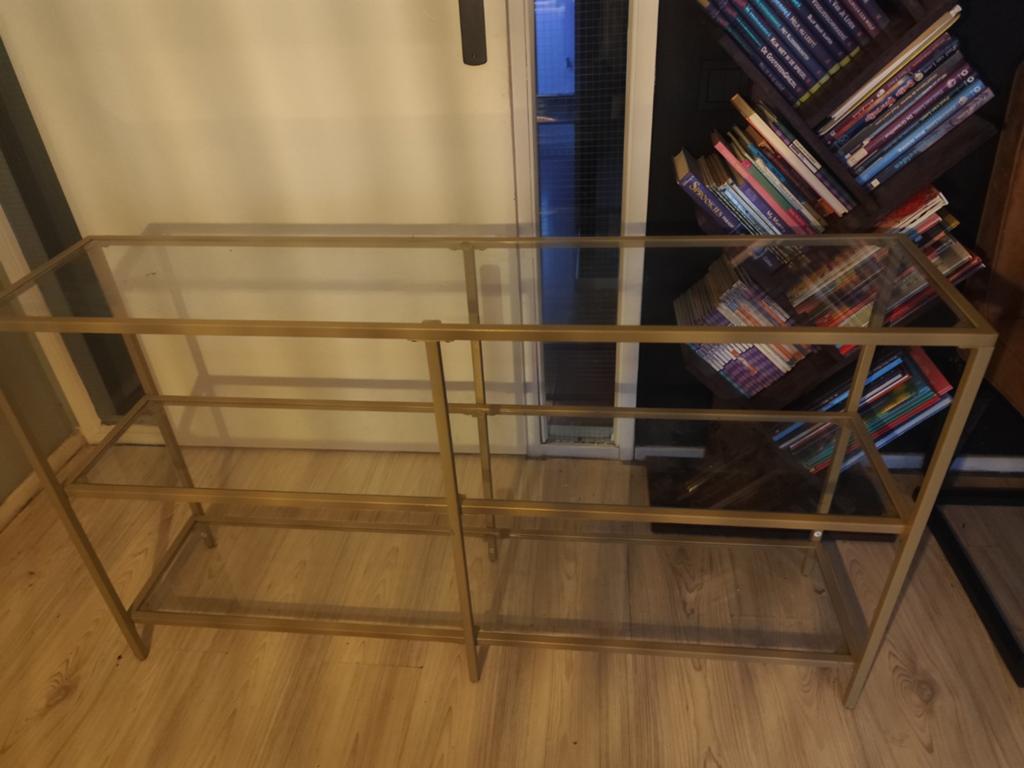 Glazen wandkast / sidetable / gangkast, Huis en Inrichting, Kasten | Schoenenrekken, Ophalen