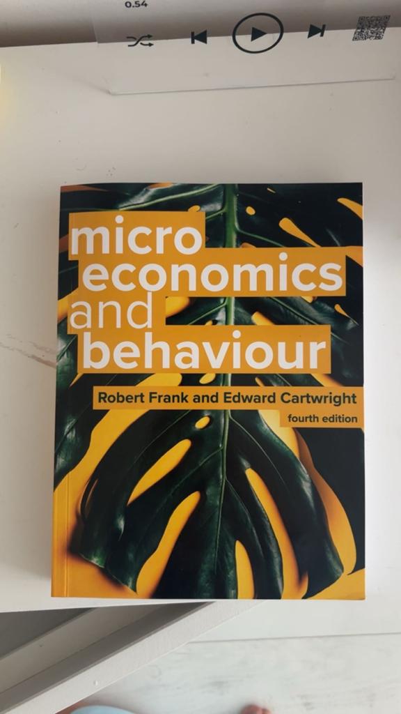Microeconomics and Behaviour - 4e editie - Robert Frank, Ophalen of Verzenden, Gamma, Zo goed als nieuw, WO