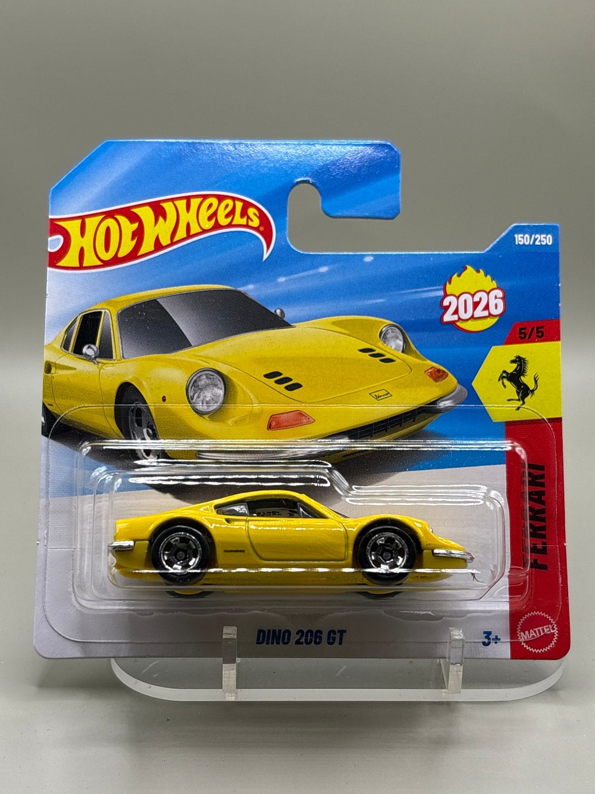 Hot Wheels 2026 Ferrari Dino 206 GT - Nieuw in verpakking, Auto, Nieuw, Ophalen of Verzenden, Mattel