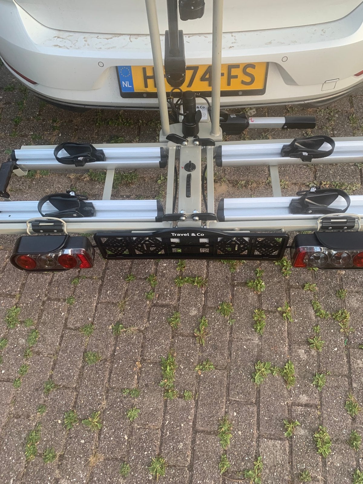 Travel&co fietsendrager voor twee e bike, Ophalen, Zo goed als nieuw, Trekhaakdrager