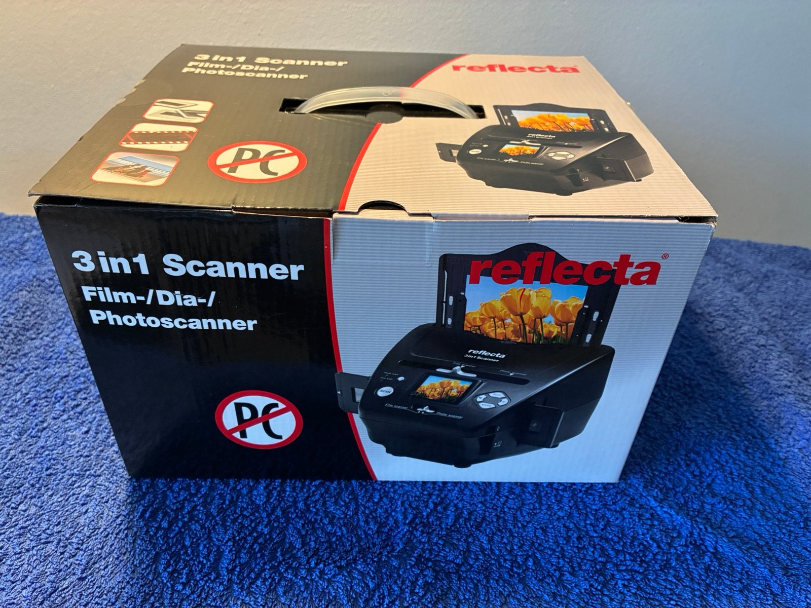 Reflecta 3-in-1 Film-/Dia-/Fotoscanner, Computers en Software, Scanners, Diascanner, Verzenden, Zo goed als nieuw, Reflecta