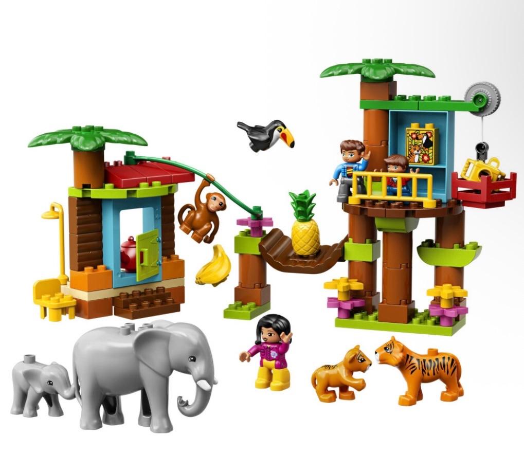 Lego Duplo Tropische Eiland 10906 met groene bouwplaat!, Verzenden, Zo goed als nieuw, Duplo, Complete set