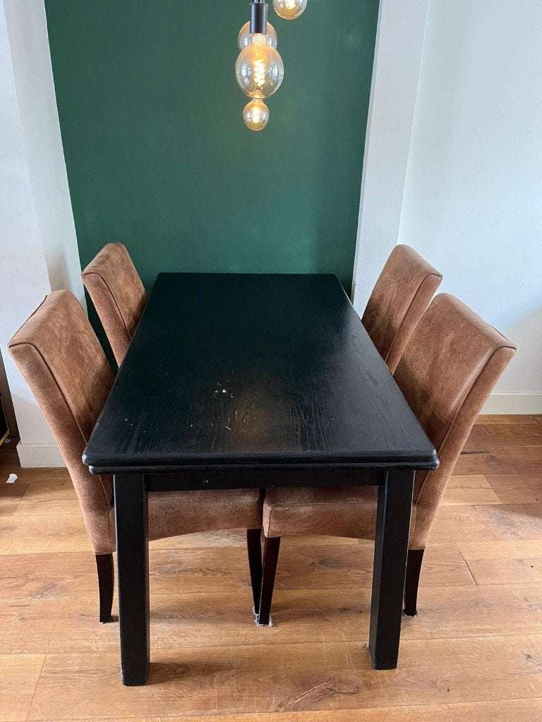 Uitschuifbare keuken- / eettafel (4 of 8 persoons), Ophalen, Gebruikt, Rechthoekig, 50 tot 100 cm