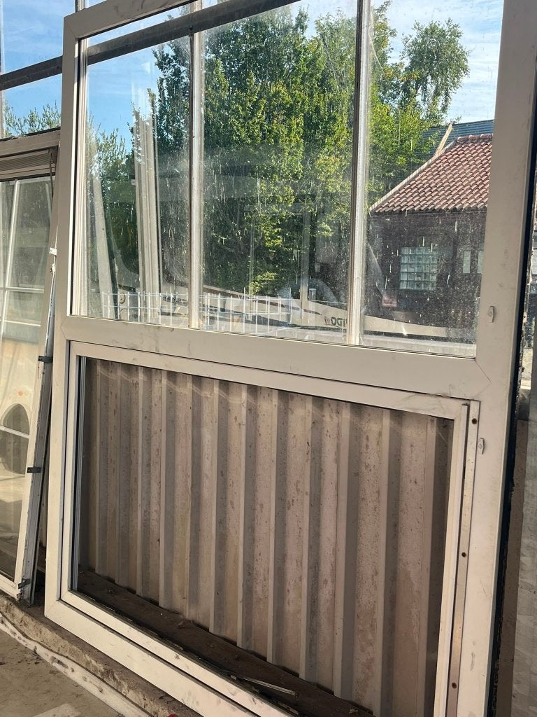Kozijnen - kunststof met dubbelglas - diverse maten, Ophalen, Kunststof, Gebruikt, Raamkozijn