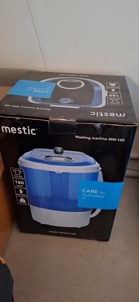 Mestic MW-100 Mini Wasmachine - Compact en Draagbaar, Minder dan 1200 toeren, Minder dan 85 cm, Minder dan 4 kg, Bovenlader