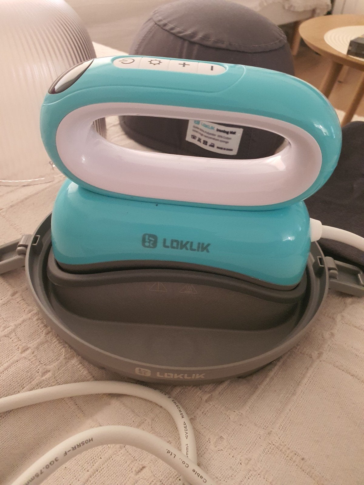 LOKLiK Heat Press, Ophalen of Verzenden, Zo goed als nieuw, Strijkijzer met snoer
