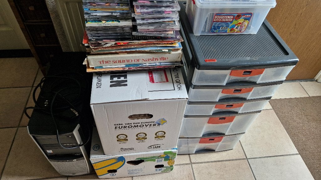 computer-bandrecorder- cd s dvd s en lp s, Ophalen
