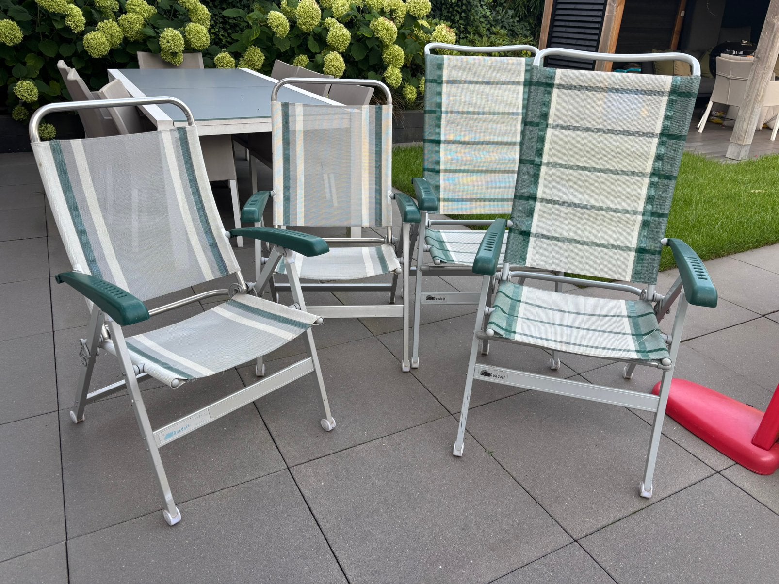 4 goede campingstoelen van Dukdalf, Ophalen, Gebruikt, Campingstoel