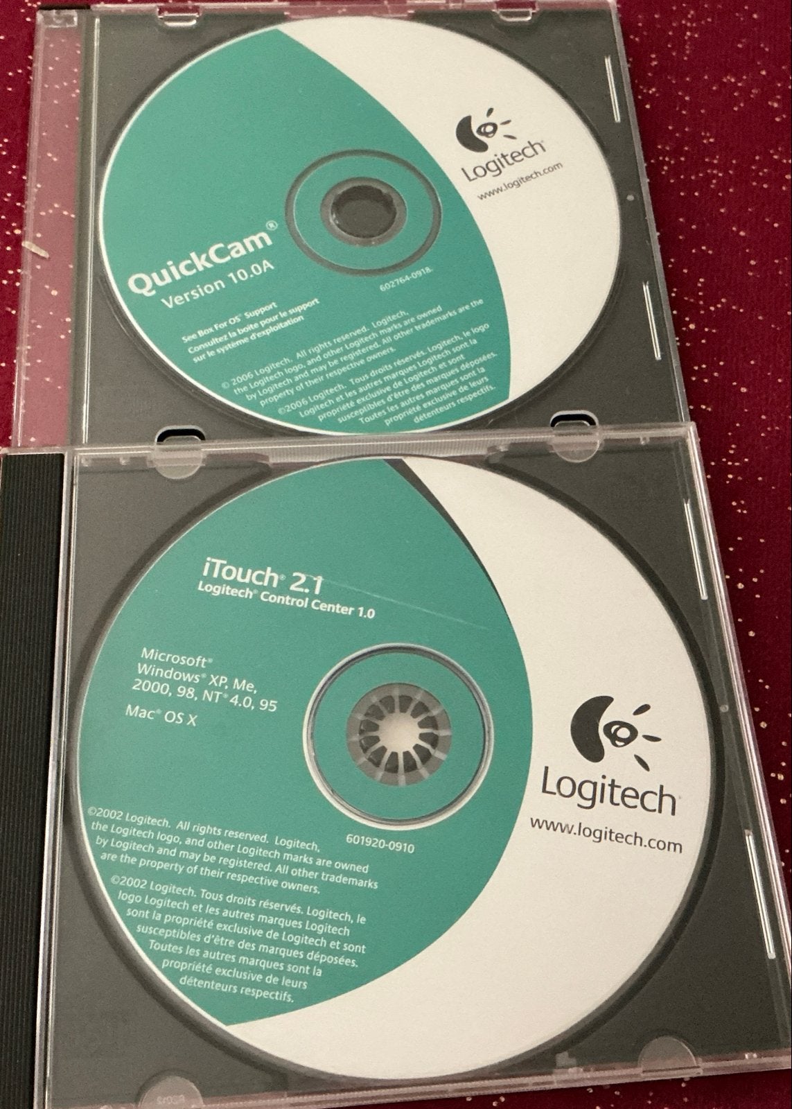 Logitech iTouch 2.1 & QuickCam 10.0A software CD's, Computers en Software, Besturingssoftware, Ophalen of Verzenden, Zo goed als nieuw