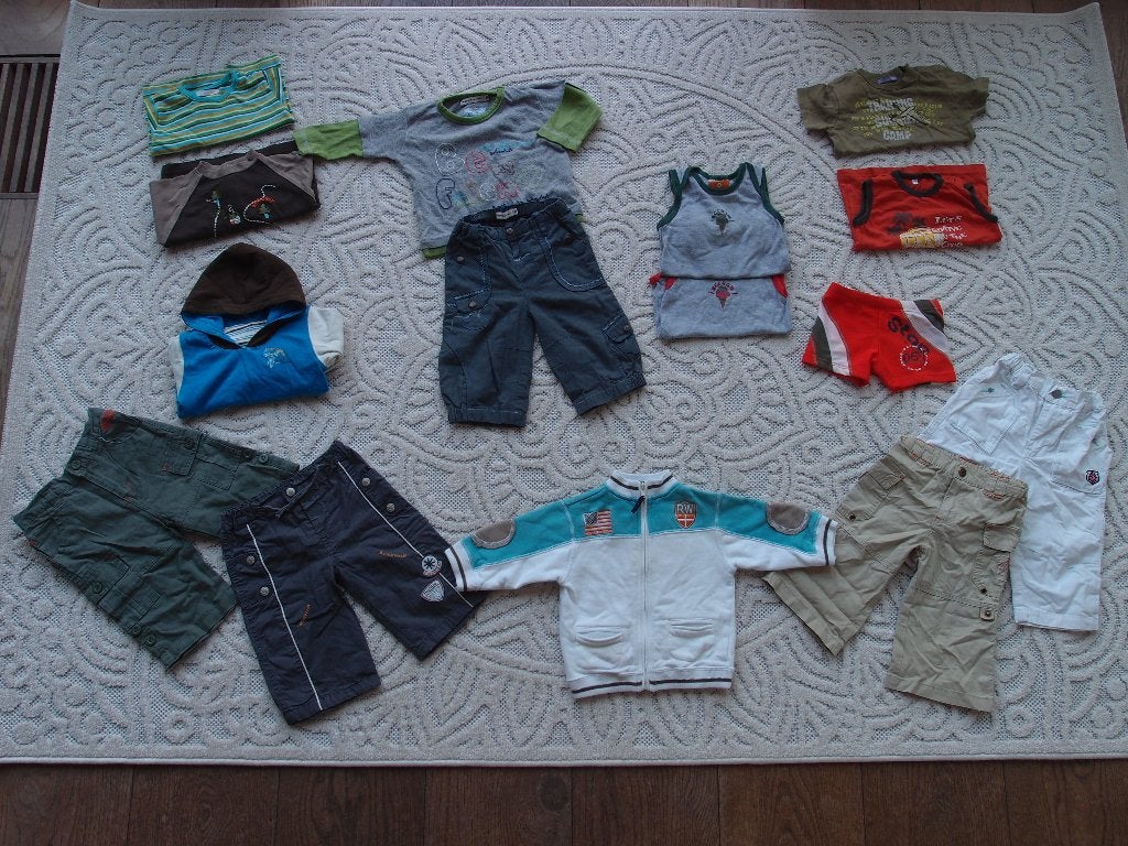 Jongens kledingpakket pakket baby 68 74 jasje longsleeves, Ophalen of Verzenden, Zo goed als nieuw, Maat 68