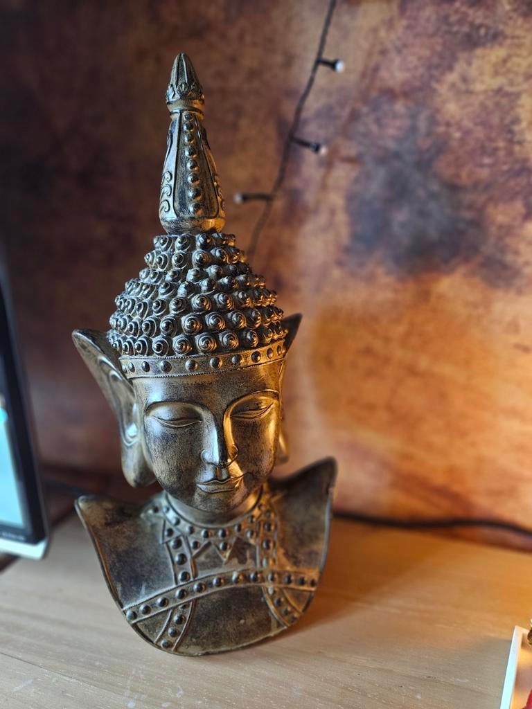 Leuke Buddha van kunststof, Ophalen of Verzenden
