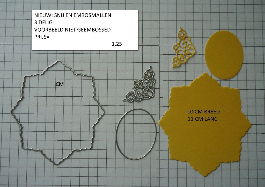 snij en embosmal 3 delig ( alleen verzenden, Ophalen, Nieuw, Frame of Mal, Overige merken