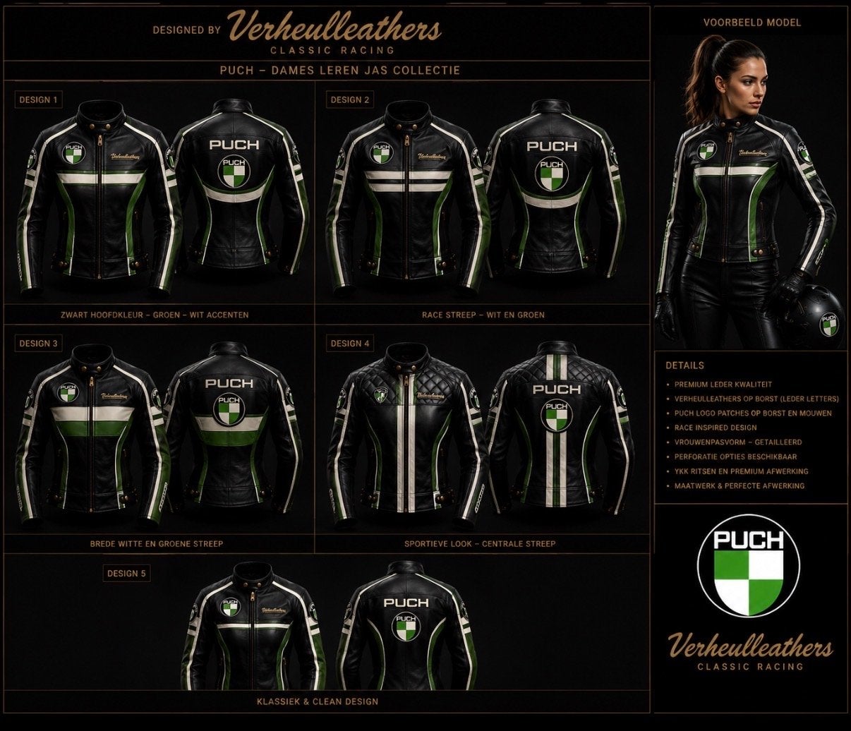 Puch Dames Lederen Jas Collectie - Verheulleathers, Ophalen of Verzenden, Nieuw